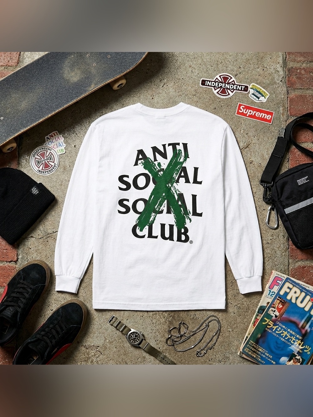 Anti Social Social Club Cancelled Remix Long Sleeve Tee FW19 Large